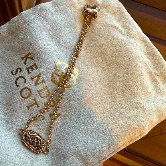 Kendra Scott Elaina Gold Adjustable Chain Bracelet in Mother-of-Pearl